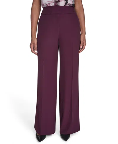 Calvin Klein Women's Wide Leg Pants In Purple