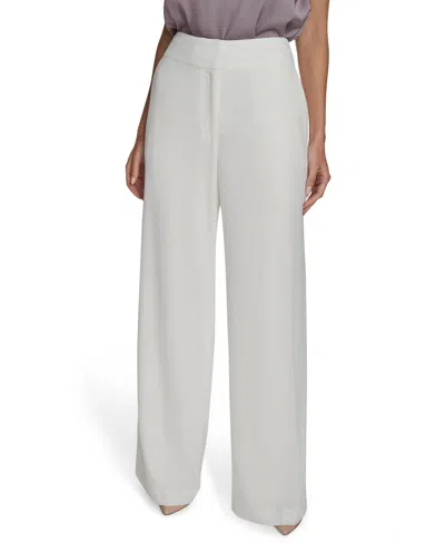Calvin Klein Women's Wide Leg Pants In White