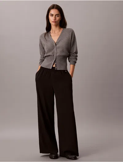 Calvin Klein Women's Wide Leg Pull-on Pants In Black