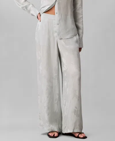 Calvin Klein Women's Wide-leg Pull-on Pants In Gray