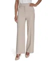 Calvin Klein Petite Windowpane Wide-leg Pants In Wicker Multi