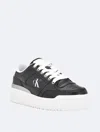 Calvin Klein Women's Alondra Casual Platform Lace-up Sneakers In Black