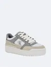 Calvin Klein Alondra Platform Sneaker In Campus Gray / Moonstruck