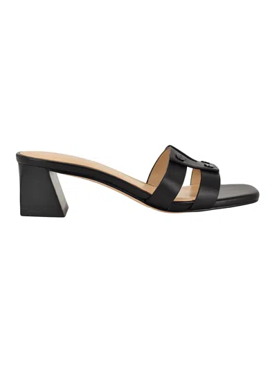Calvin Klein Women's Andrae Slip-on Block Heel Sandals In Black
