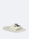 Calvin Klein Women's Arin Logo Pool Slide Sandals In White