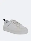 Calvin Klein Women's Austie Round Toe Casual Sneakers In White