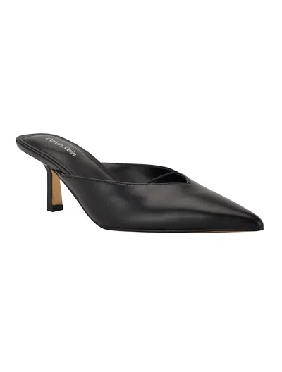Calvin Klein Camily Pointed Toe Mule In Black