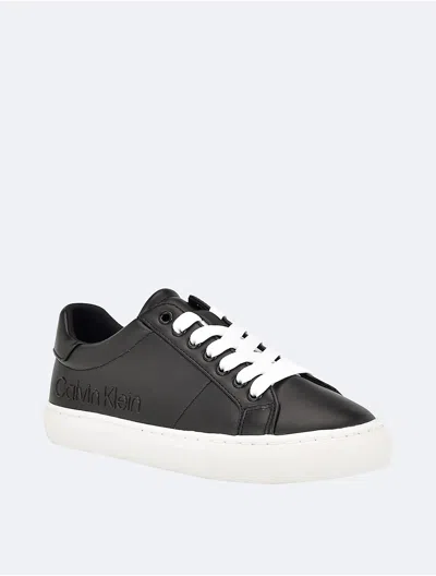Calvin Klein Women's Camzy Lace-up Casual Sneakers In Black