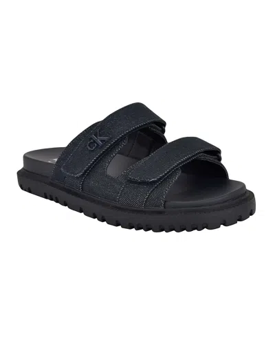 Calvin Klein Women's Women's Donnie Double Strap Sandal In Black
