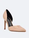 Calvin Klein Hayden Womens Faux Leather Pointed Toe Pumps In Light Natural