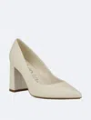 Calvin Klein Alanta Square Toe Pump In Chic Cream