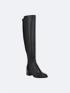 Calvin Klein Jotty Womens Faux Leather Zipper Over-the-knee Boots In Black