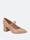 Calvin Klein Leora Pointed Toe Mary Jane Pump In Mahogany Rose