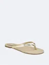 Calvin Klein Women's Women's Solid T-strap Sandal In Gold
