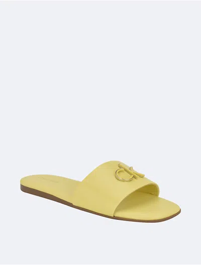 Calvin Klein Yancie Sandal In Yellow