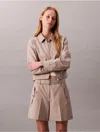 Calvin Klein Women's Wool Blend Herringbone Utility Shorts