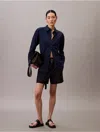 Calvin Klein Women's Wool Blend Herringbone Utility Shorts