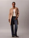 Calvin Klein Women's Wool Blend Tailored Coat In Brown