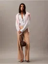 Calvin Klein Women's Wool Gabardine Blend Flared Pants