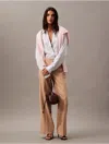 Calvin Klein Women's Wool Gabardine Blend Flared Pants In Amphora