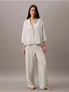 Calvin Klein Women's Woven Viscose Sleep Pants In Judd Light Stripe Sky Grey