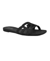Calvin Klein Women's Yoana Logo Slip-on Jelly Flat Sandals In Black