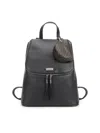 Calvin Klein Zulle Zip-around Backpack With Signature Hang Off In Black Silver