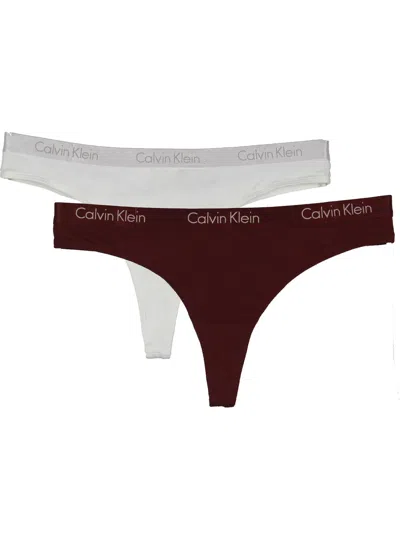 Calvin Klein Womens 2 Pack Underwear Thong Panty In Brown