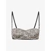 Calvin Klein Womens Animal Print Tempt Animal-print Underwired Stretch-woven Bralette In Animal Print