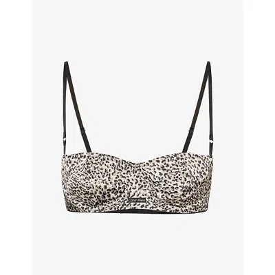 Calvin Klein Womens Animal Print Tempt Animal-print Underwired Stretch-woven Bralette