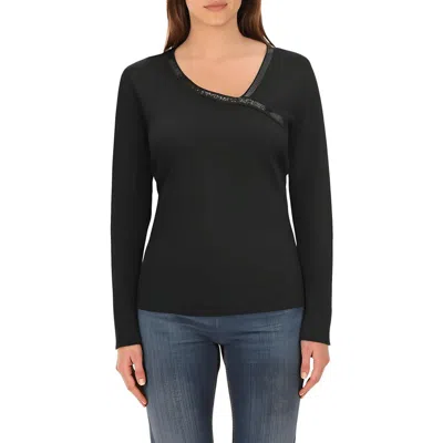 Calvin Klein Womens Asymmetric Long Sleeve Pullover Sweater