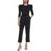 Calvin Klein Plus Womens Cropped Tulip Sleeve Jumpsuit In Black