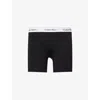 Calvin Klein Womens Black Icon Boxer Cotton-blend Briefs Xs In Black