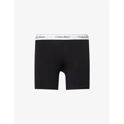 Calvin Klein Womens Black Icon Boxer Cotton-blend Briefs Xs