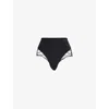 Calvin Klein Womens Sensual High-rise Stretch-woven Briefs Black In Black