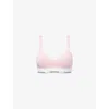 Calvin Klein Womens Buff Pink Icon Padded Stretch-cotton Blend Bra Xl