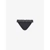 Calvin Klein Womens Black Attraction Lace-waistband Stretch-woven Bikini Briefs In Black