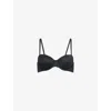 Shop Calvin Klein Womens Balconette Underwire Stretch-woven Bra Black