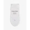 Calvin Klein Womens White Footie Low-cut Pack Of Three Stretch-cotton Socks Eur 35-38/2-5 Uk In White