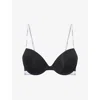 Calvin Klein Womens  Icon Demi Cotton-modal Jersey T-shirt Bra In Black
