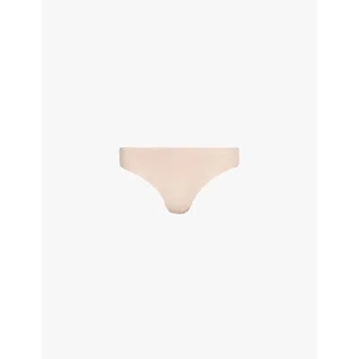 Calvin Klein Womens Cedar Invisibles Micro Stretch-woven Thong