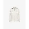 Calvin Klein Satin Pajama Shirt In Cocoon