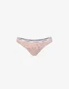 Calvin Klein Womens Subdued Modern Branded Stretch-lace Briefs In Subdued
