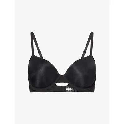Calvin Klein Womens Black Perfectly Fit Ultralight Demi Stretch-woven T-shirt Bra
