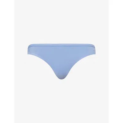 Calvin Klein Womens Blue Tulip Perfectly Fit Ultralight Stretch-woven Thong