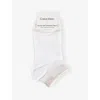 Calvin Klein Womens White Quarter Logo-trim Pack Of Two Knitted Socks