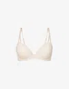 Calvin Klein Seductive Comfort With Lace Full Coverage Bra Qf1741 In Beechwood