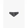 Calvin Klein Womens Black Sheer Marquisette Bikini Mid-rise Lace Briefs In Black
