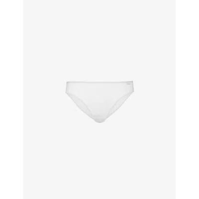 Calvin Klein Womens Sheer Marquisette Embroidered Stretch-recycled-nylon Blend Plein Air