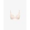 Calvin Klein Womens Cedar Perfectly Fit Push-up Strapless Stretch-woven Bra 32dd In White